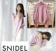 Snidel 22AWオープンショルダーニットプルオーバー SWNT225077
