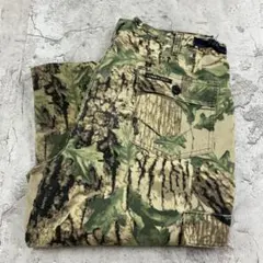 USA製　リアルツリー　ボトムス　カーゴパンツ　古着　ブラウン　グリーン　L-R