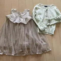キッズチュールワンピース＆カーディガン