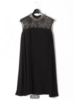 【美品】GRACE CONTINENTAL ビジュースタンドフレアワンピース
