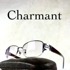 極美品　Charmant　PRISMA　メガネ　チタン　パープルフレーム