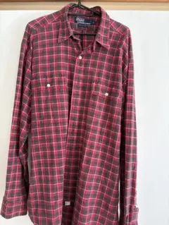 Polo by Ralph Lauren チェック柄ネルシャツ L 90s