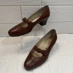 RIZ Comfort ブラウン レザー パンプス 23cm