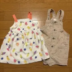 ZARAベビー ワンピース 80 H&Mサロペット 74 夏服 セット