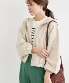 ROPÉ PICNIC シャンブレーブルゾン ベージュ M