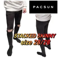 ★☆PACSUN ブラックダメージ STACKED SKINNY☆送料込み