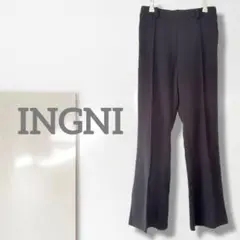 n1【イング】フレアパンツ/ウエストゴム 脚長効果 細見え 伸縮性 高見え 楽
