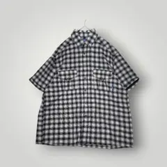 00s HIPHOP】ソウルSOULワンポイントロゴ刺繍チェックシャツ人気B系 