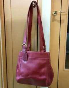 米国製 OLD COACH ショルダーバッグ コーチ ウェイバリー ソーホー 赤