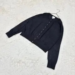 Ｈ＆Ｍ✨クルーネックカーディガン【XL】長袖　金ボタン　大きいサイズ　ネイビー