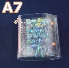 【本体のみ】A7サイズ　クリアバインダー　ローズゴールド