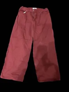 ワインレッド　パンツ