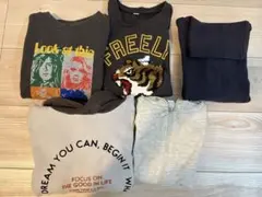 フード付きスウェット グレーと黒