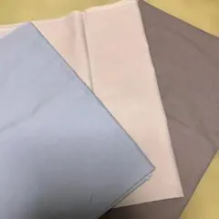 淡いブルー・藤色・パープルの3色セット　コットン100% 3枚とも110Ｘ50