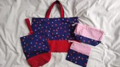 レッスンバック 上履き袋 給食袋セット