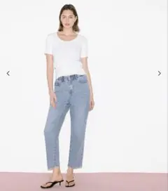 coca サマーデニムテーパードパンツ　Sのサムネイル