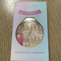 シンプルピンクグラデーションネイルチップ