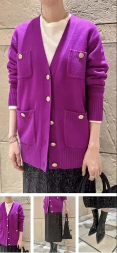 【24年秋冬】ほぼ未使用　UNITED ARROWS 4ポケット カーディガン