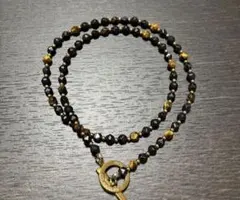 コランコランＦＯＲＣＥ3 角・タイガーアイA（ゴールド・ブラック）　ネックレス