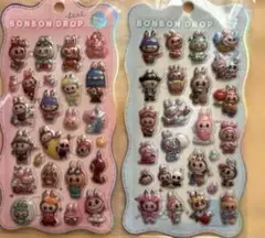 ラブブ ボンボンドロップシール　2枚セット 3Dシール ぷくぷくシール らぶぶ