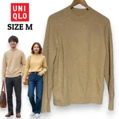 ユニクロ ミドルゲージモックネックセーター M イエロー ユニセックス
