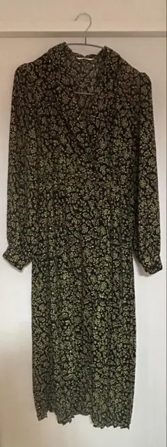 【SLY】♥ヴィンテージ風★花柄長袖ロング丈ワンピース　スライ 花柄 ロングワンピース ヴィンテージ風 ロング丈 SLY スライ