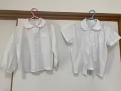 津田学園幼稚園 白ブラウスセット110（長袖・半袖） - メルカリ