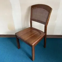 フランスアンティーク木製ダイニングチェア/籐椅子ラタンイス/飾り棚
