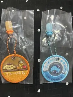 【プリン】【サム】サンリオ ミルクキャップシアーチャーム刺繍チャーム 2点セット