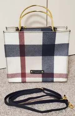 ブルーレーベルクレストブリッジ　ハンドバッグ　ショルダーバッグ　2way