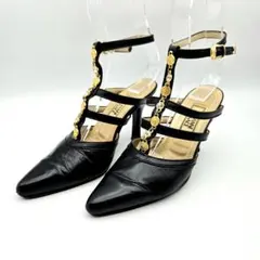 VERSACE アンクルストラップ パンプス　〈326-1〉