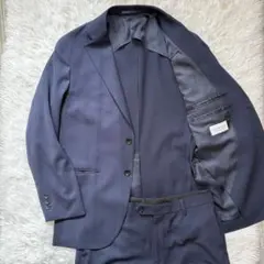 アオキ　レミュー　スーツ　セットアップ　ネイビー　洗える