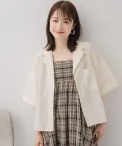 レトロガール 開襟シャツ 半袖シャツ オープンカラー アイボリー ゆったり Fのサムネイル