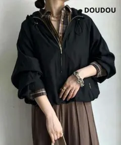 美品　doudou シアーアノラック ブラック　フリーサイズ シアーアノラック | DOUDOU(ドゥドゥ)レディース | PAL CLOSET(パル