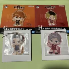 ハイキュー 一番くじ アクリルチャーム 東峰旭 灰羽リエーフ セット