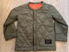 100サイズ　キルティングジャケット オリーブグリーン