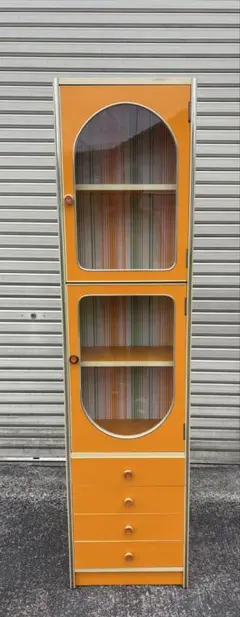 70s 昭和レトロな箪笥 レトロポップ オレンジ 70s 昭和レトロな箪笥 レトロポップ オレンジ - メルカリ