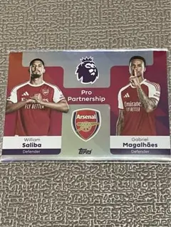 デュアルインサート【サリバ・ガブリエウ】アーセナル　TOPPS　EPL
