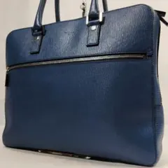 美品 サルヴァトーレフェラガモ ビジネスバッグ A4可 ブルーのサムネイル