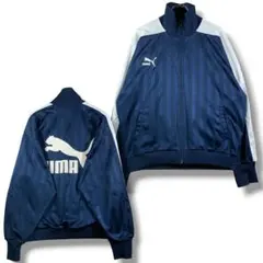 【1055】　PUMA　90's　トラックジャケット　サイズL相当　ネイビー
