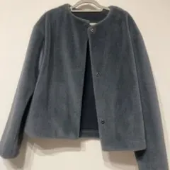 ユニクロ スムースヤーンフリースノーカラージャケット