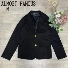 【ALMOST FAMOUS】メンズ　テーラードジャケット　金ボタン　ブラックM