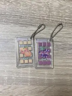 共親の菓子 餅飴　2種セット　ミニシャカシャカチャーム　みかん　ぶどう
