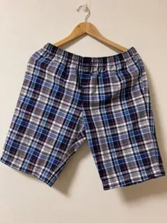 【美品】ユニクロ ハーフパンツ M チェック柄 イージーパンツ ルームウェアのサムネイル