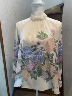 ZARA プリント花柄ブラウス