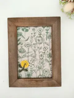 ミナペルホネン　ファブリックフレーム　letter of flower　壁飾り