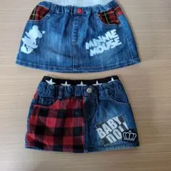 ミニーマウス＆BABY DOLLデニムスカートセット