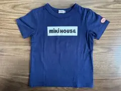 【MIKI HOUSE】 ロゴ Tシャツ ネイビー 100cmのサムネイル