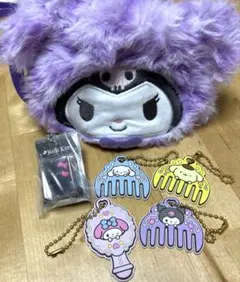 ぬいぐるみポシェット　クロミ　サンリオ　チャーム　ハローキティ　ガチャガチャ