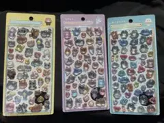 イオン限定　ボンボンドロップシール　3枚セット　きゃっと　あくありうむ　あにまる